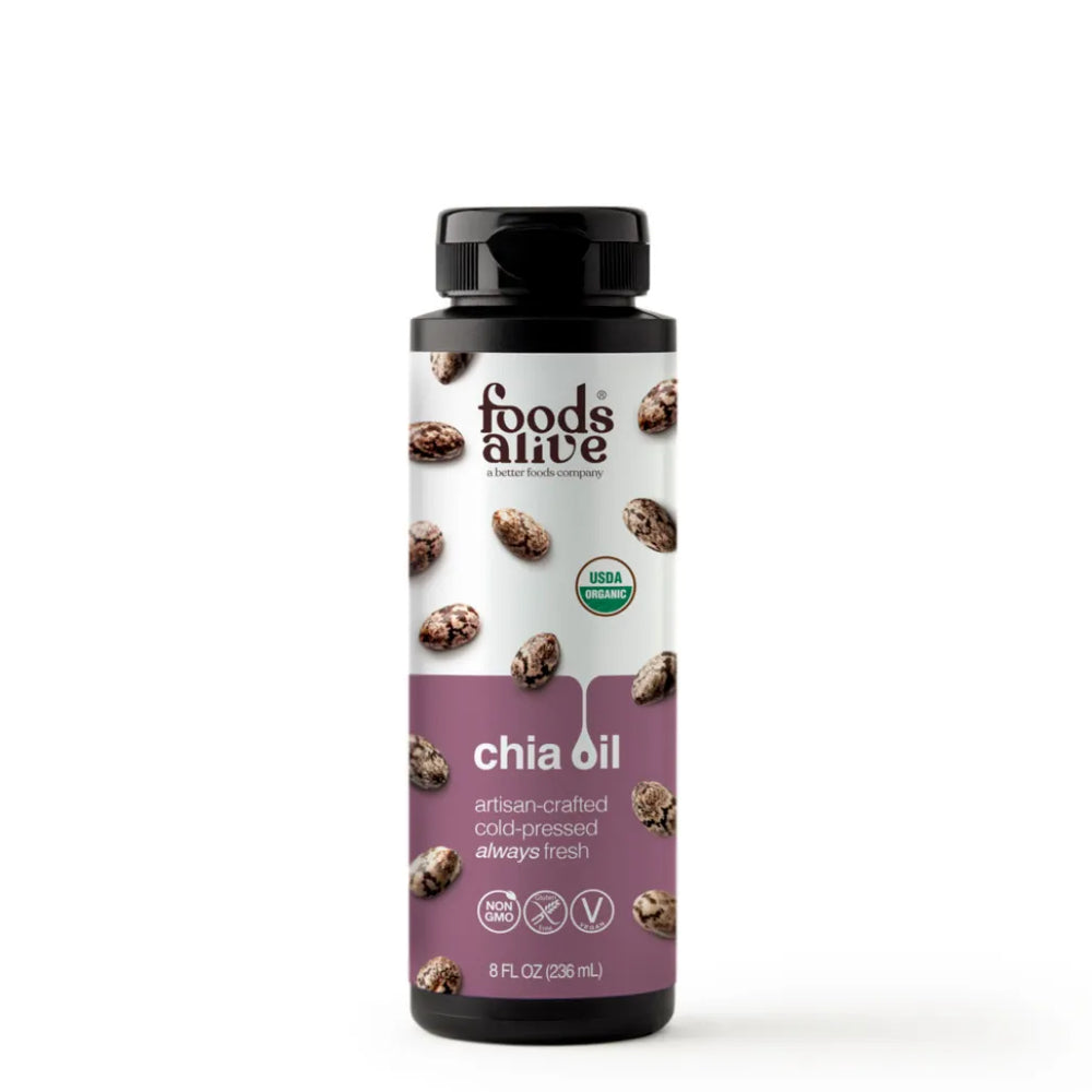 Organic Chia Seed Oil 8oz Foods Alive