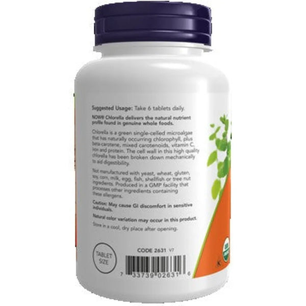 Organic Chlorella 500 mg NOW