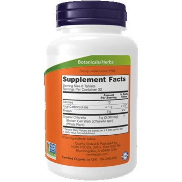 Organic Chlorella 500 mg NOW