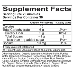 Organic Fiber Gummies Strawberry 60ct Organic India