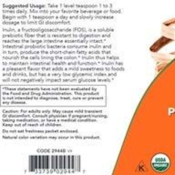 Organic Inulin Powder NOW