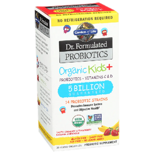 Organic Kids Probiotics Straw Shelf Stable Garden of life