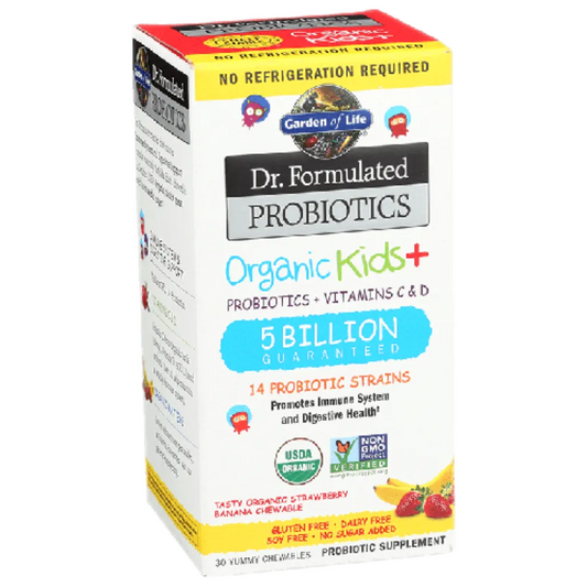 Organic Kids Probiotics Straw Shelf Stable Garden of life