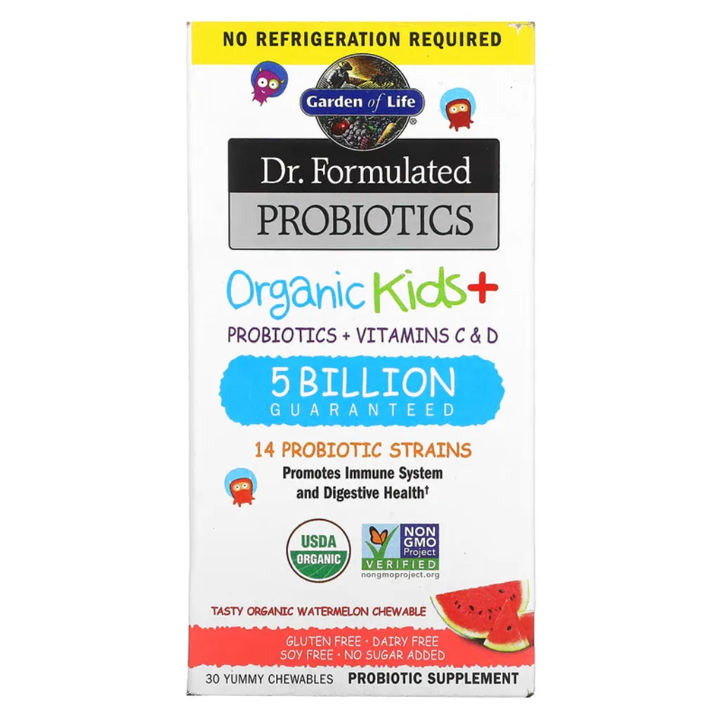 Organic Kids Probiotics Watermelon 30 chews Garden of life