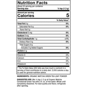 Dr. Mercola Organic Matcha Ceremonial Green Tea - Support Overall Health