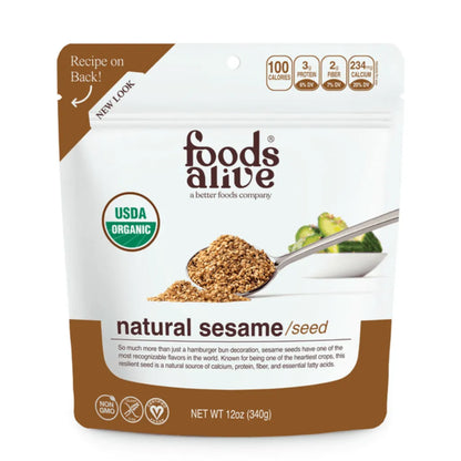 Organic Natural Sesame Seeds by Foods Alive at Nutriessential.com