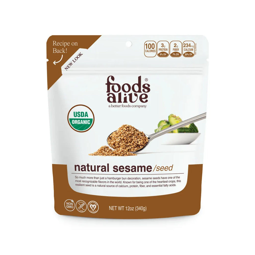 Organic Natural Sesame Seeds by Foods Alive at Nutriessential.com
