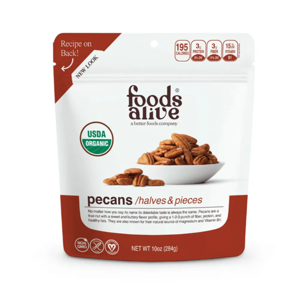 Organic Pecans by Foods Alive at Nutriessential.com