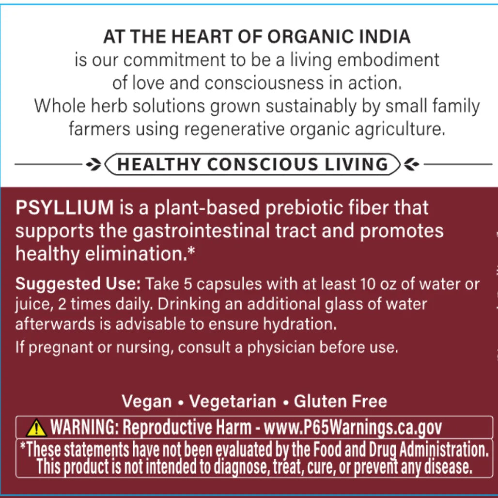 Organic Psyllium Fiber Organic India