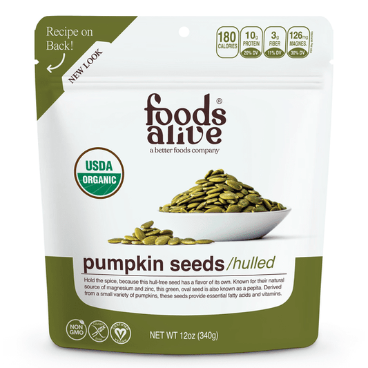 Organic Pumpkin Seeds by Foods Alive at Nutriessential.com