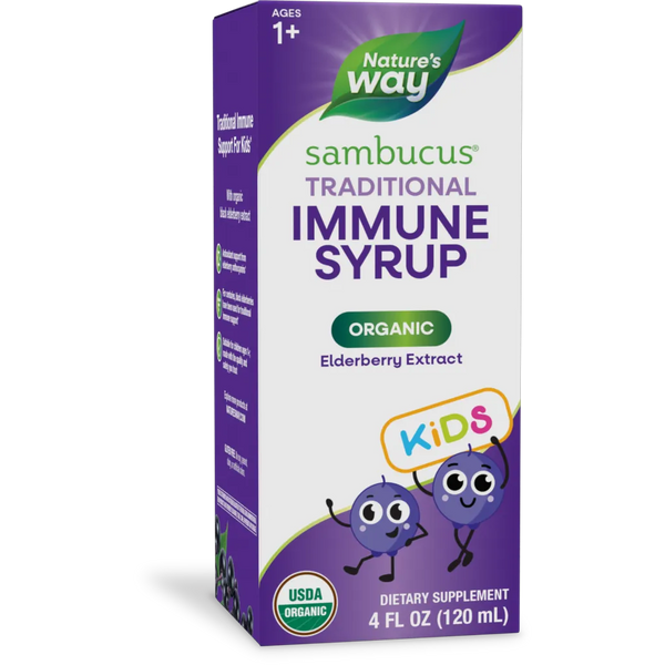 Organic Sambucus Syrup for Kids Natures way