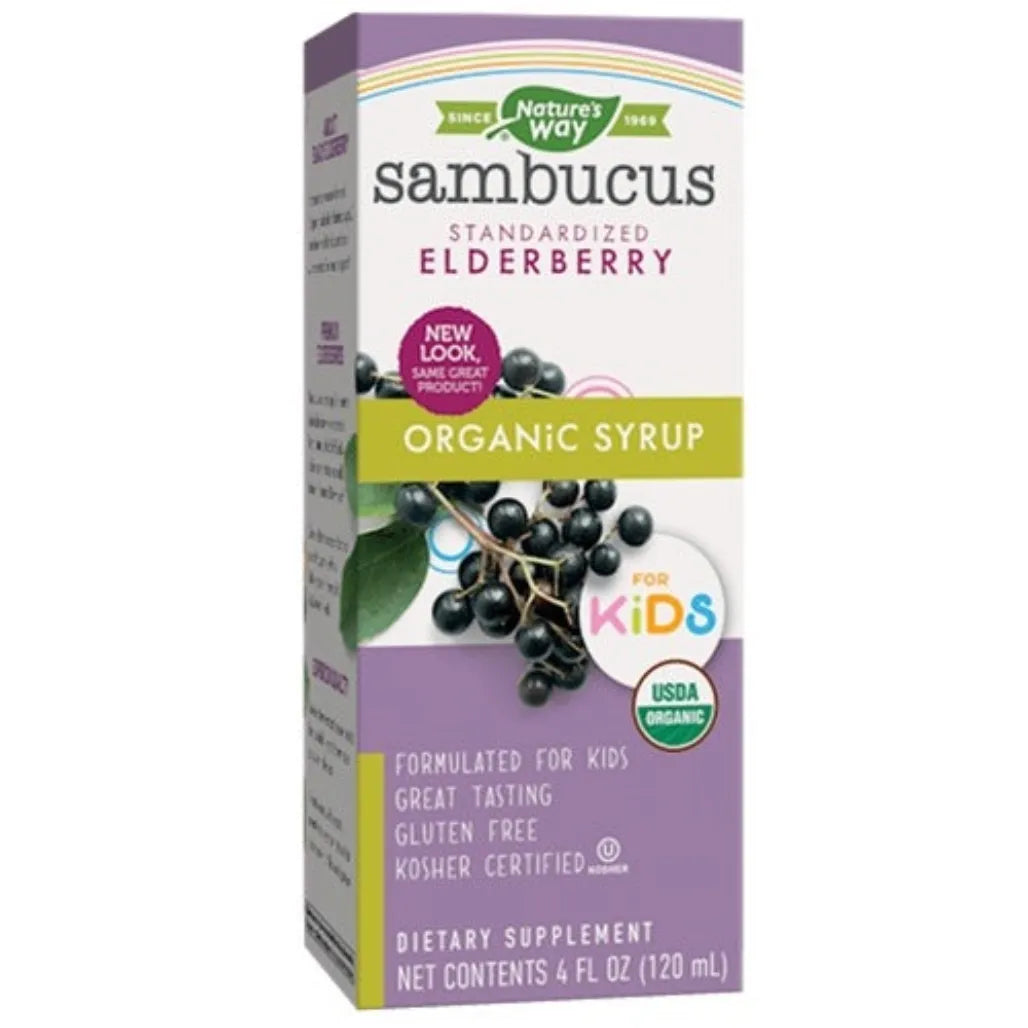 Organic Sambucus Syrup for Kids Natures way