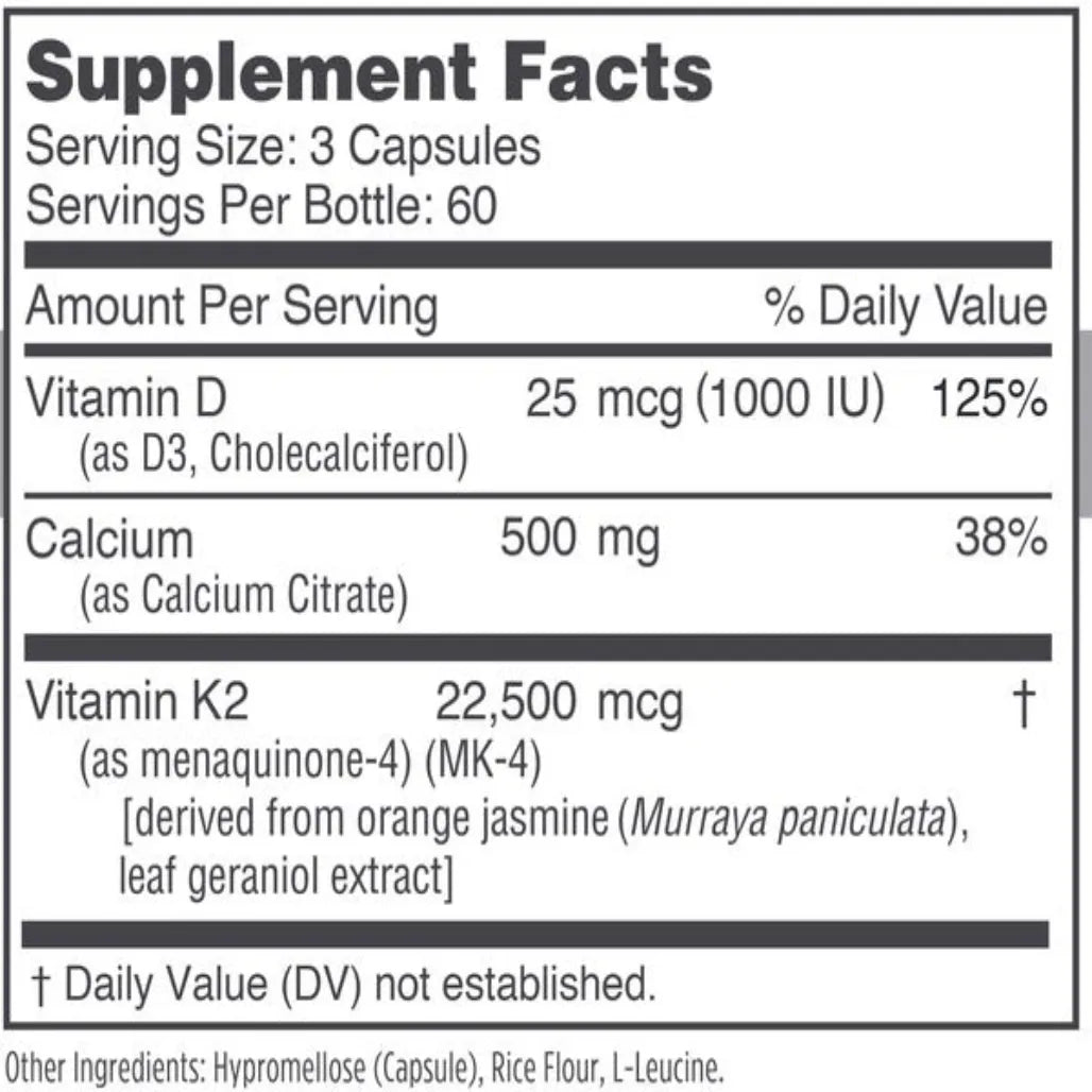  Ingredients Osteo-K - 180 vegcaps by NBI