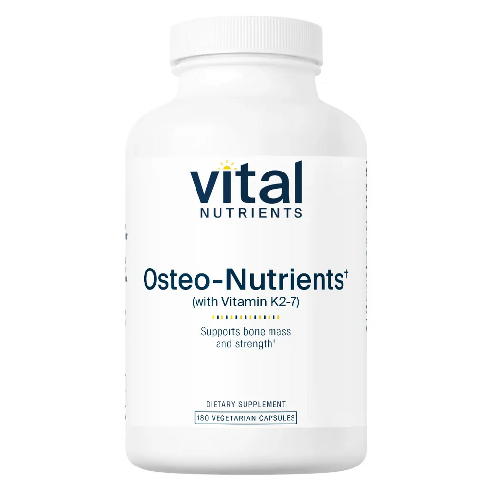 Benefits of Osteo-Nutrients with Vitamin K2-7 - 180 Vegetarian Capsules | Vital Nutrients | Maintains Bone Strength