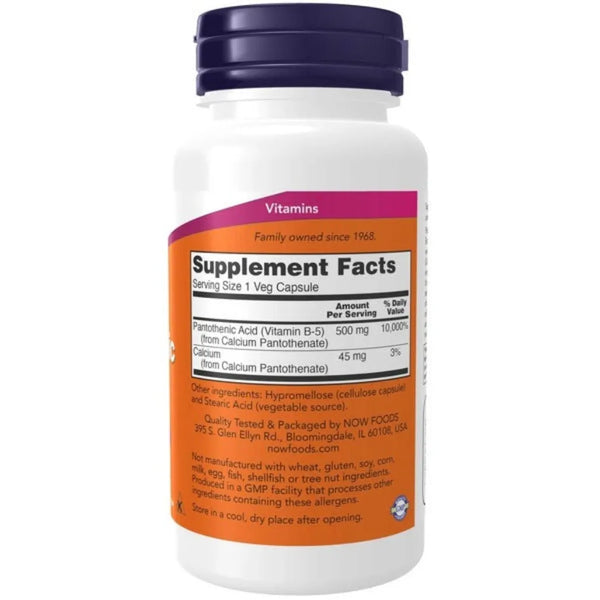 Pantothenic Acid 500 mg NOW