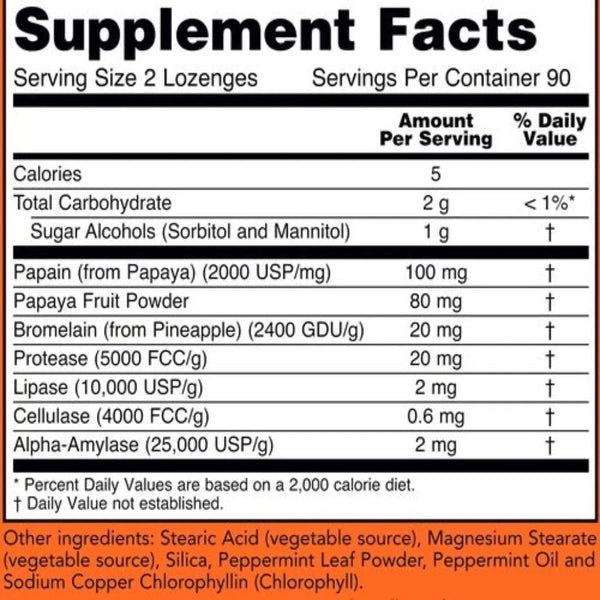 Papaya Enzymes NOW