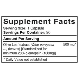 Olive Leaf Extract 500mg Patient One