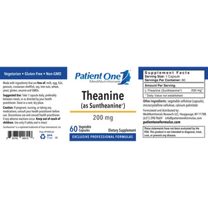 Theanine as Suntheanine 200 mg patient one