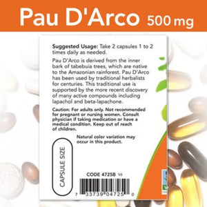 Pau D'Arco 500 mg NOW