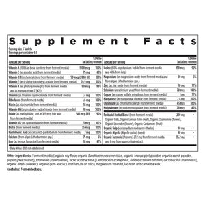 Ingredients of Perfect Postnatal 192 Tabs dietary supplement - vitamin A, C, D3, E, and K