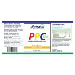 PhosChol PPC Kids Orange Cream 8 oz Nutrasal (PhosChol)