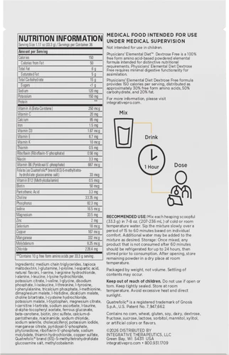 Physicians' Elemental Diet Dextrose Free