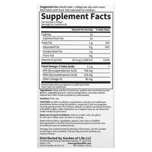 Platinum Omega 3 Fish Oil Or 60 softgels Garden of life