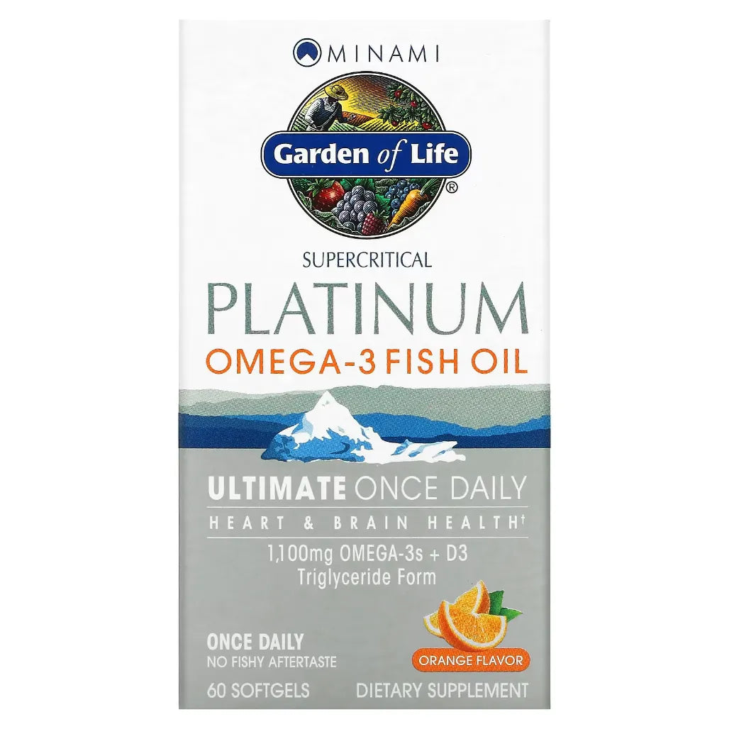 Platinum Omega 3 Fish Oil Or 60 softgels Garden of life