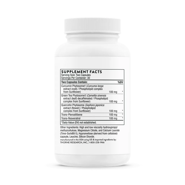 Thorne PolyResveratrol-SR 60 caps supplement facts