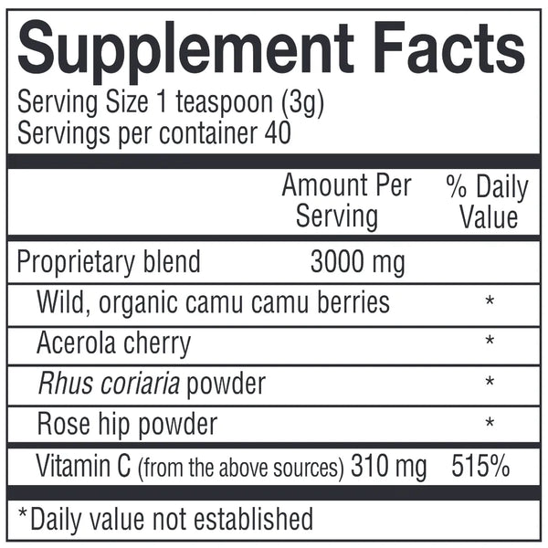 Power C Bulk Powder 120 grams Physicians Strength