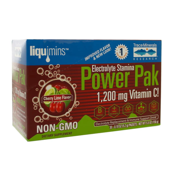Power Pak Electrolyte Stamina Cherry Lime by Trace Minerals Research 