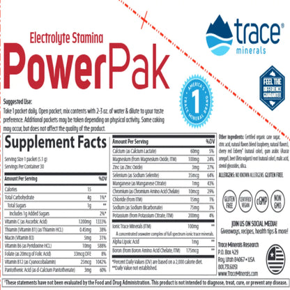 Power Pak Non-GMO Raspberry Trace Minerals Research