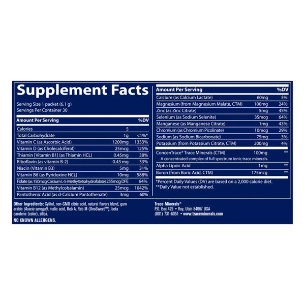 Power Pak Sugar Free Elect Stam Trace Minerals Research