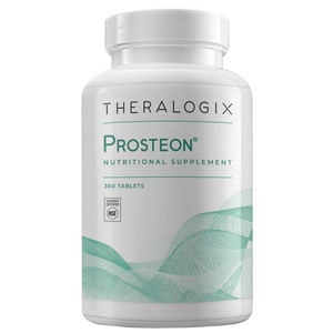 Theralogix Prosteon Bone Health Supplement bottle – calcium citrate, vitamin D3, K2, magnesium and boron blend for strong bones.