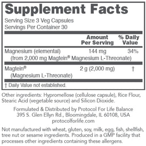 ProtoSorb Magnesium 2,000 mg Magtein Protocol for life Balance
