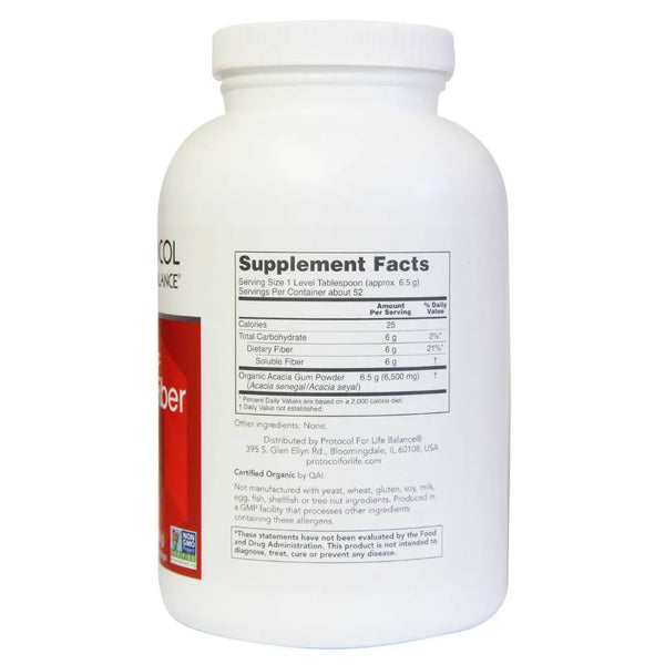Acacia Fiber Powder Organic by Protocol for life Balance at Nutriessential.com