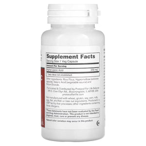 Alpha-Lipoic Acid 250 mg by Protocol for life Balance - Ingredients