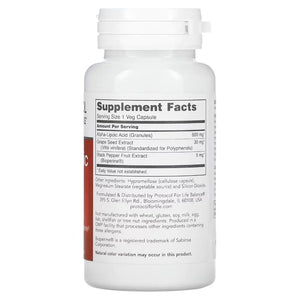 Protocol for life Balance Alpha-Lipoic Acid 600 mg - Supplement Ingredients