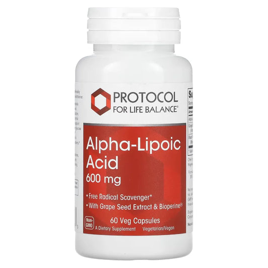 Alpha-Lipoic Acid 600 mg - Protocol for life Balance Protocol for life Balance