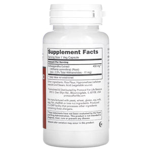 Ashwaganda Extract 450 mg Protocol for life Balance
