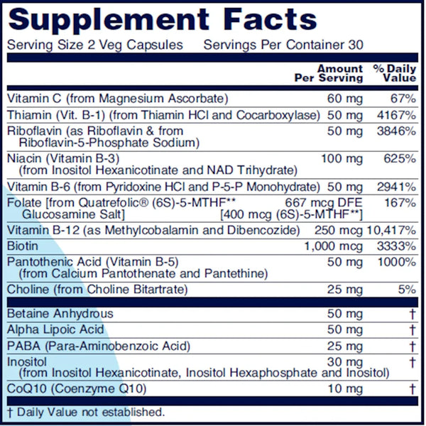 B Complex Neuro Factors Protocol for life Balance