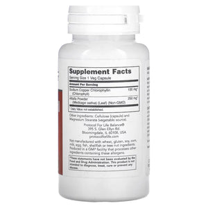 Chlorophyll 100 mg Protocol for life Balance