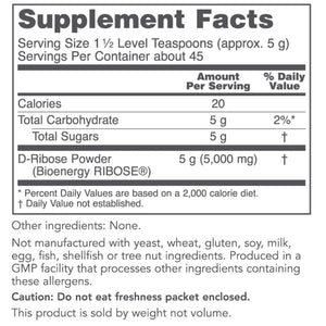 D-Ribose Powder 8 oz Protocol for life Balance