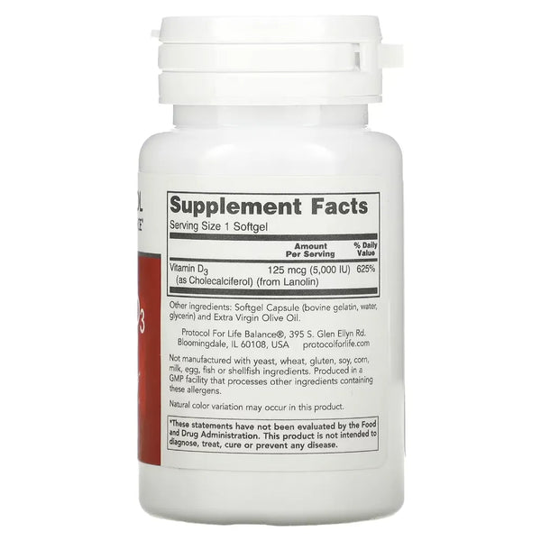 High Potency Vitamin D3 5000 IU Protocol for life Balance