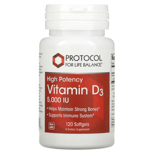 High Potency Vitamin D3 5000 IU Protocol for life Balance