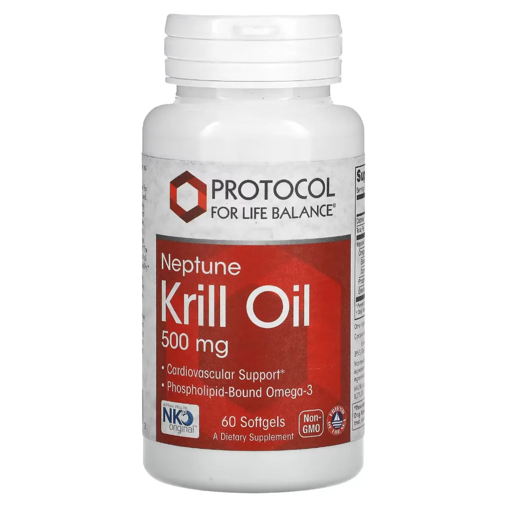 Krill Oil 500 mg Neptune NKO 60 gels Protocol for life Balance