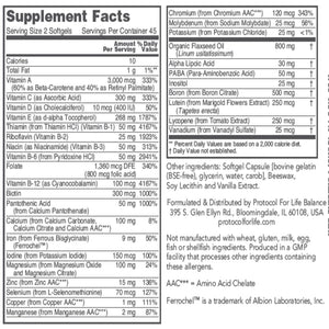 Ortho Multi w/Flax Oil 400 mg protocol for life balance