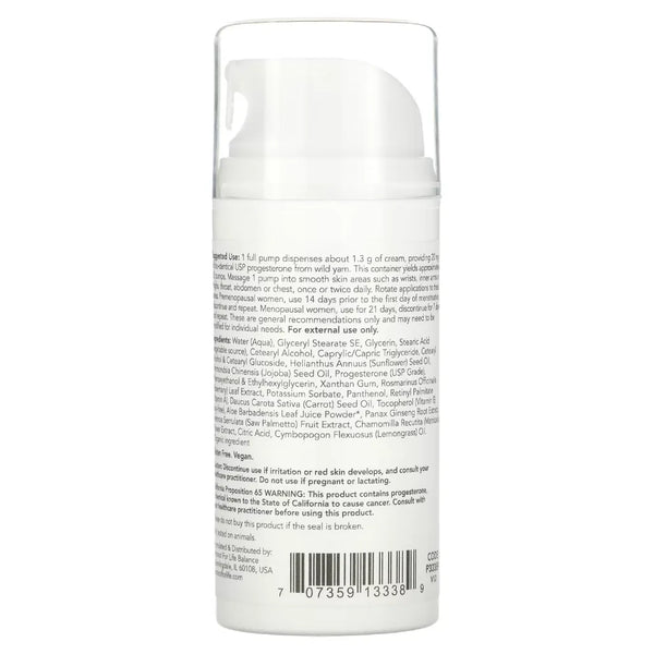 Progesterone Cream with Pump Protocol for life Balance