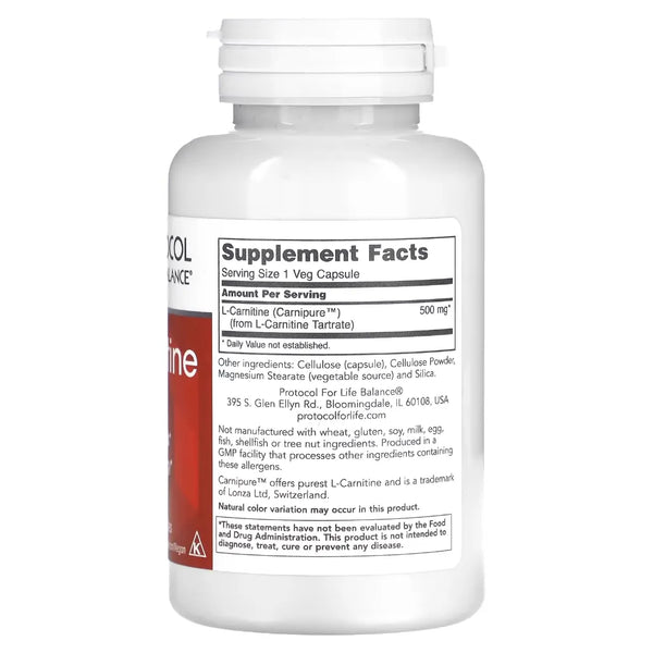 L-Carnitine 500 mg Protocol for life Balance