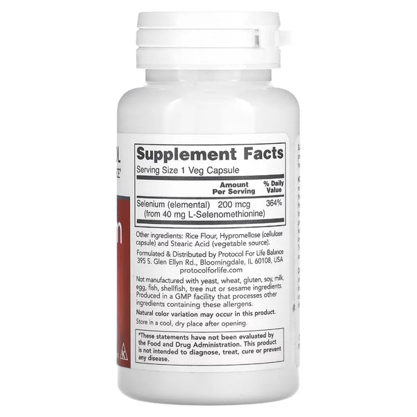 Selenium 200 mcg Protocol for life Balance